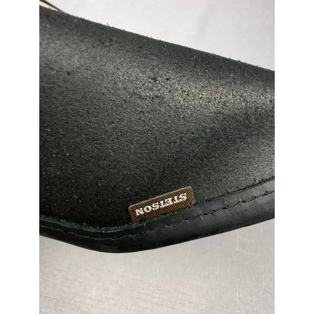 Stetson Rodeo Dr Collection Black Leather Cowboy Hat Studded Concho Large